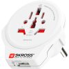 Reseadapter Världen till Europa USB-A 12W Jordad