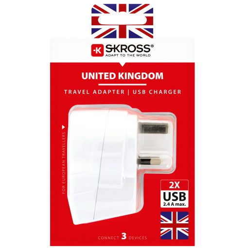 Reseadapter Europa till UK m.fl. 2xUSB-A 12W Jordad - Image 19