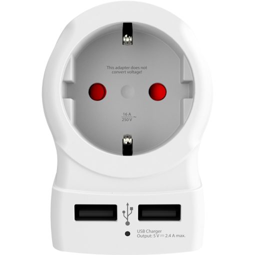 Reseadapter Europa till USA m.fl.2xUSB-A 12W Jordad - Image 7
