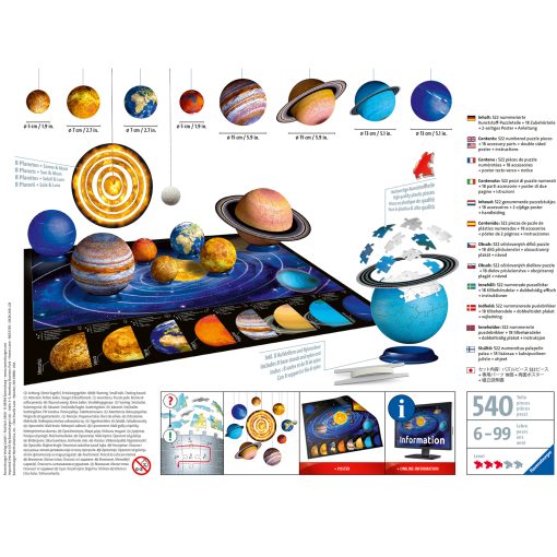 3D Puzzle Solar System 27/54/72/108p. - Image 6