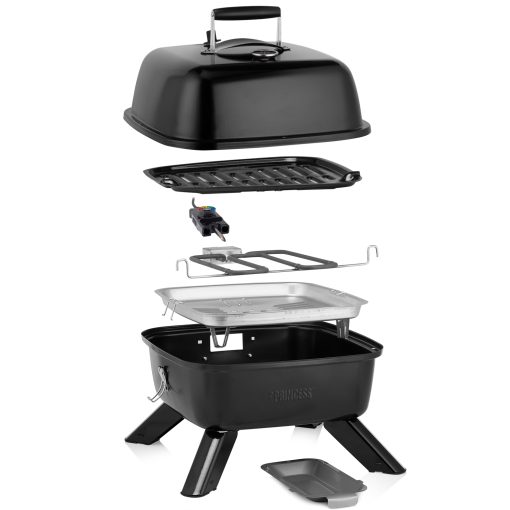 Bärbar hybridgrill 2-i-1 elektrisk eller kol - Image 5