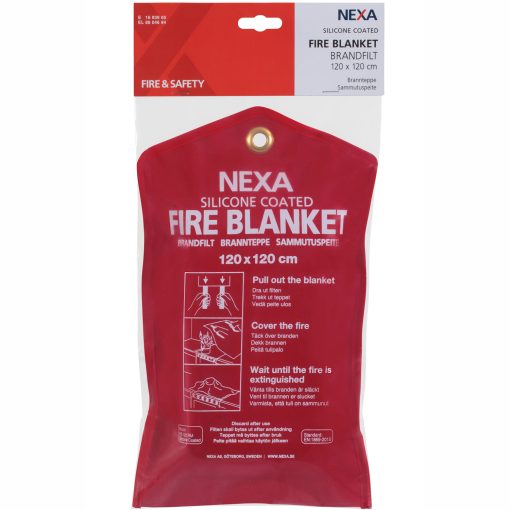 FB-120 RM Brandfilt Silikon Röd 120x120 cm - Image 8