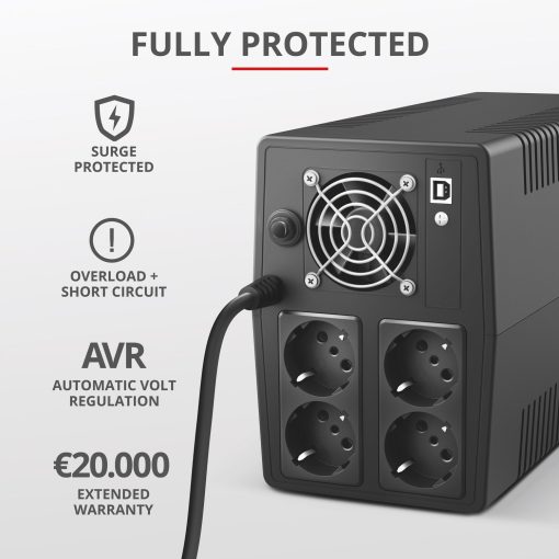 Paxxon 1500VA UPS 4st uttag Schuko - Image 10