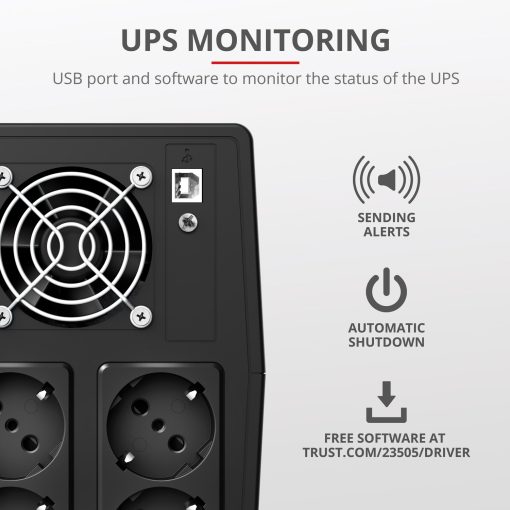 Paxxon 1500VA UPS 4st uttag Schuko - Image 15