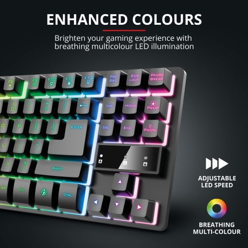 GXT 833 Thado Gamingtangentbord TKL RGB Nordisk layout Svart - Image 12