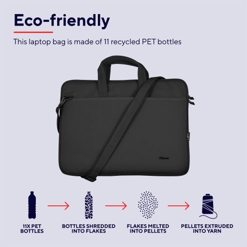 Bologna Laptopväska 16" Eco-friendly Svart - Image 11