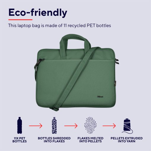 Bologna Laptopväska 16" Eco-friendly Grön - Image 16