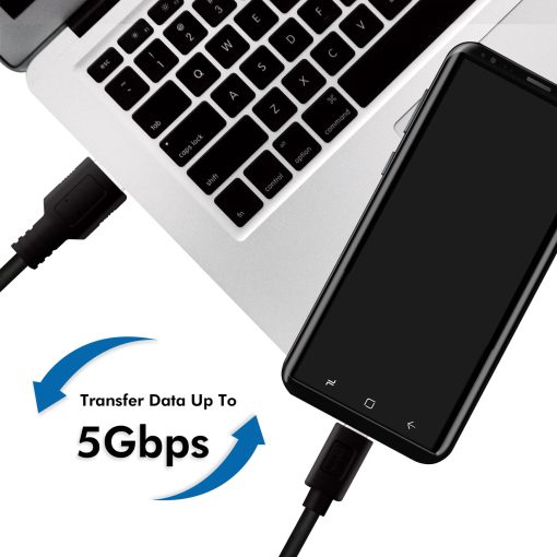 USB 3.2 Gen1 USB - USB-C 15W 3m Svart - Image 4