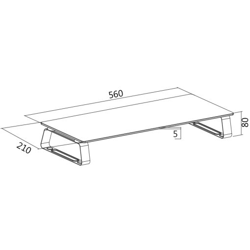 Monitorställ i glas/metall - Image 3