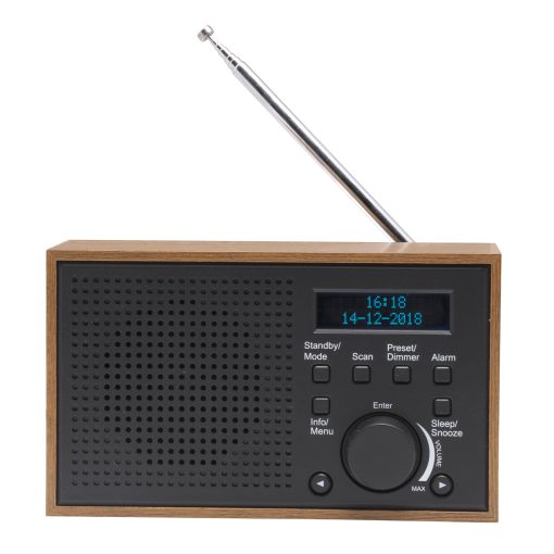 Radio DAB+/FM Klocka Alarm DAB-46DGR Trä/Grafitgrå - Image 5