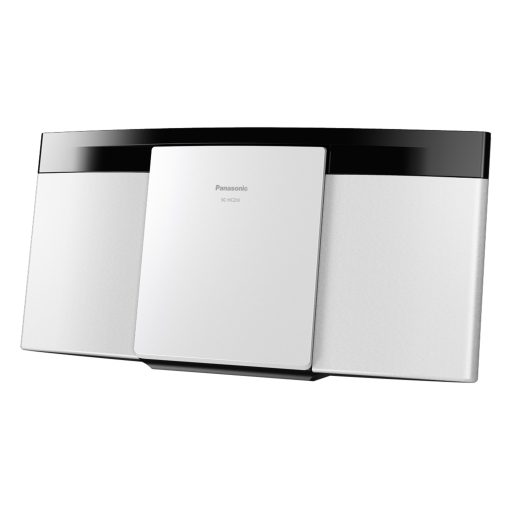 Kompakt vägghängd microstereo vit