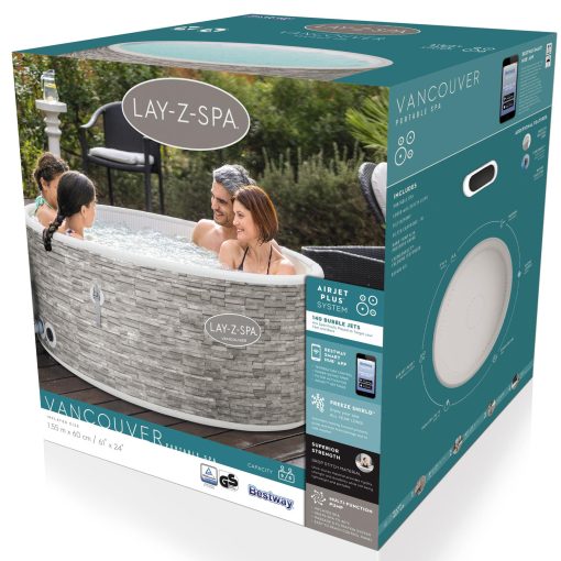 Lay-Z-Spa® Vancouver AirJet Plus 1.55m x 60cm - Image 16