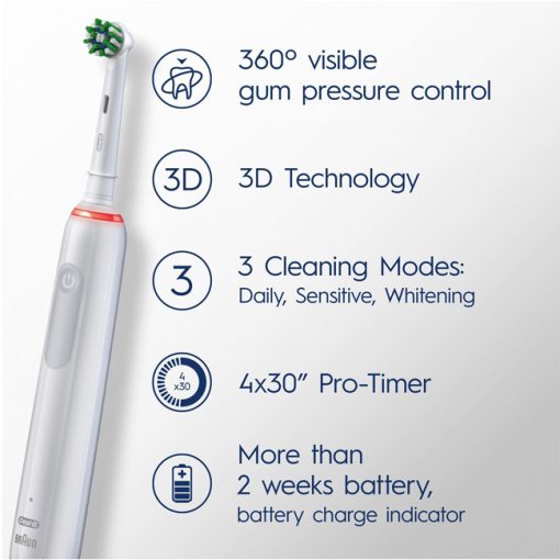 Eltandborste Pro3 3000 White Sensi - Image 4