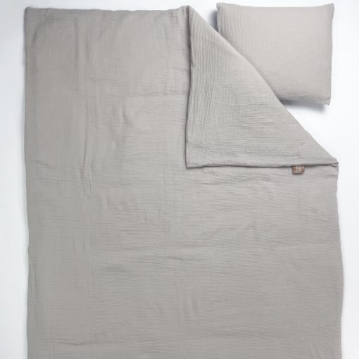 Påslakan Säng Muslin Greige - Image 7
