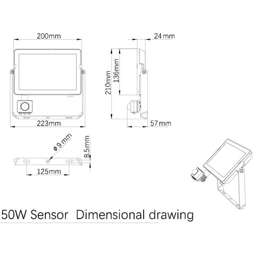 ProjectLine Strålkastare 50W 4750lm Sensor - Image 12