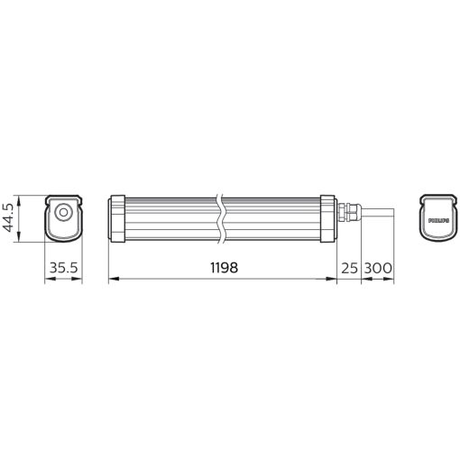 ProjectLine Taklampa 120cm 34W 3400lm IP65 - Image 5
