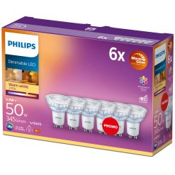6-pack LED GU10 50W Dimbar WarmGlow
