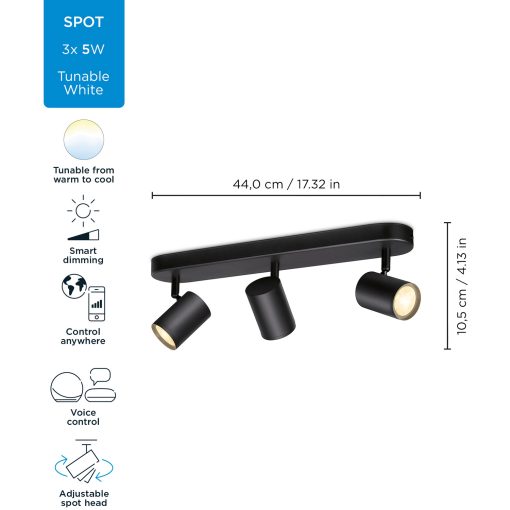 WiFi Imageo Spot 3x5W Kall-Varmvit - Image 16
