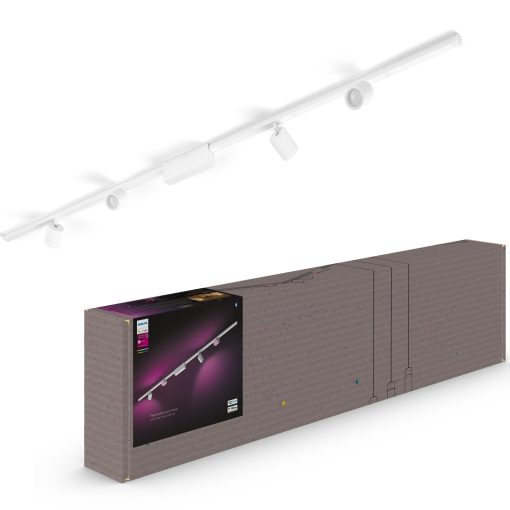 Perifo Rak bassats 4 spotlights Vit