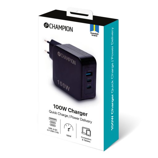 Laddare 100W PD / QC Svart - Image 4
