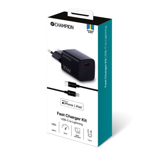 Laddare 30W + USB-C till Lightning Kabel Svart - Image 5