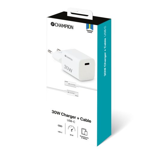Laddare 30W + USB-C Kabel Vit - Image 4