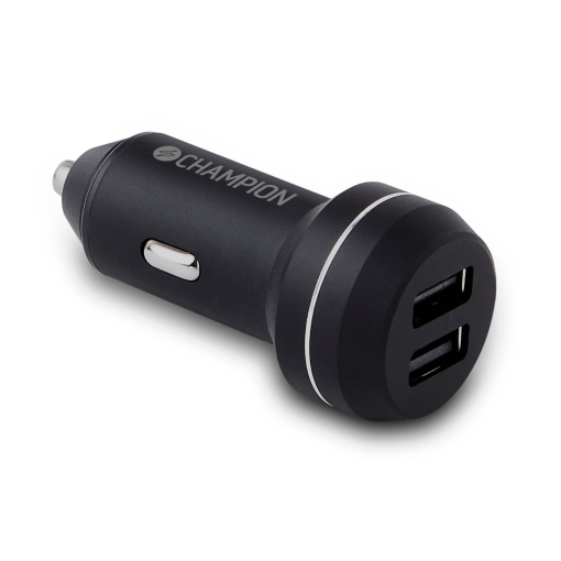 Billaddare 24W 2-Port Svart