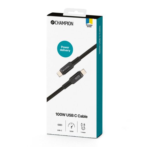 USB-C kabel 100W 1m Svart - Image 5