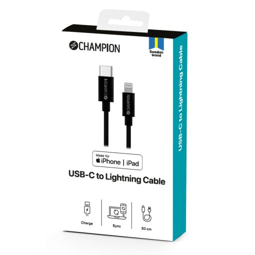 USB-C till Lightning Kabel 30cm Svart - Image 3