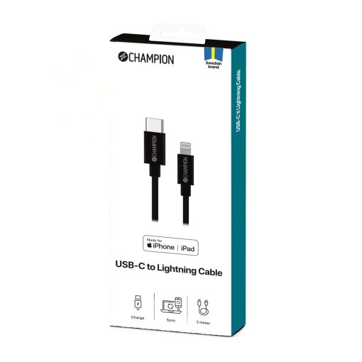 USB-C till Lightning Kabel 2m Svart - Image 3