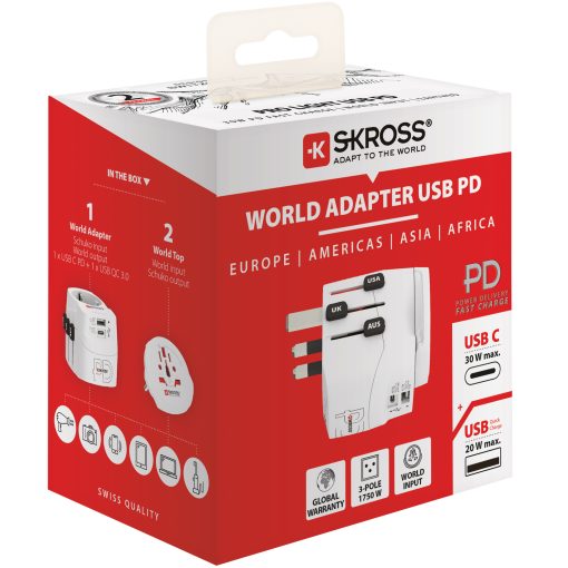 Världsreseadapter PRO Light USB AC30PD World PD 30W Jordad - Image 8