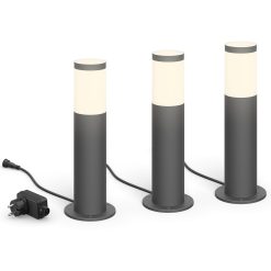 GardenLink Startkit Piedestal Varmvit 600 lm 3-pack Antracit