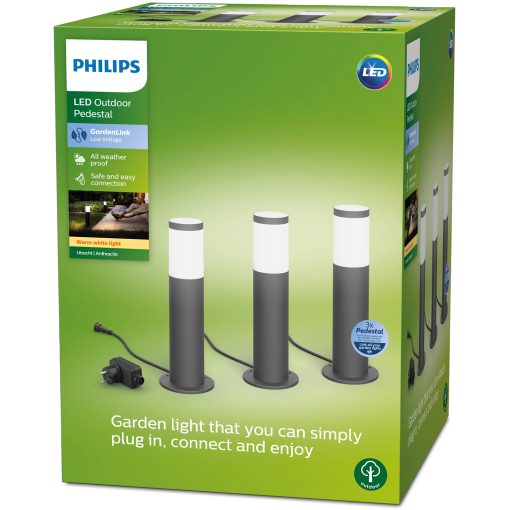 GardenLink Startkit Piedestal Varmvit 600 lm 3-pack Antracit - Image 6