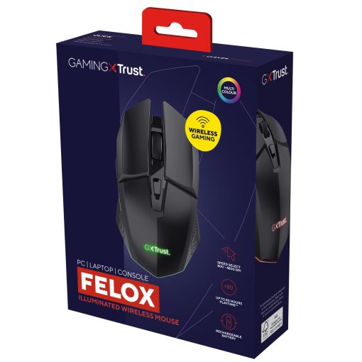 GXT 110 Felox Illuminated Wireless Gaming mouse Svart - Image 4