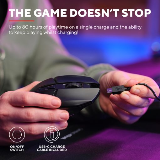 GXT 112 Felox Wireless Gaming mouse + mousepad Svart - Image 7