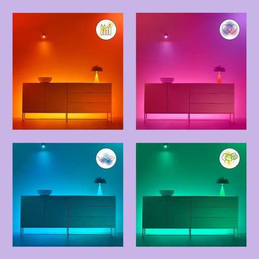 WiFi Smart LED E27 40W Filament Färg + Varm-kallvit 470lm - Image 3