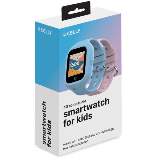 Kidswatch 4G Smartwatch för barn Blå + Rosa rem - Image 13