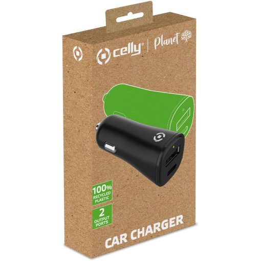 Planet Billaddare USB-A + USB-C 32W av 100% återvunnen plast Svart - Image 7