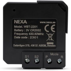 WBT-2201 Inbyggnadsändare batteri På/Av/Dimmer 2 kanaler