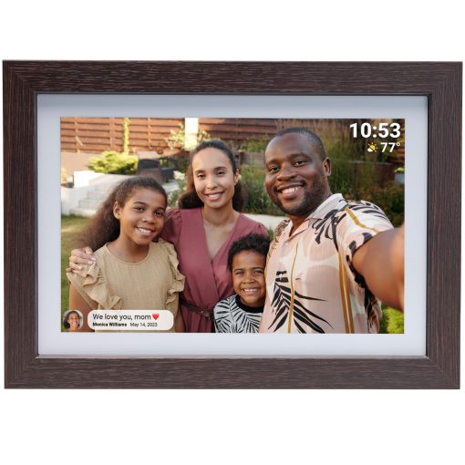 Smart fotoram 10,1" Wifi FRAMEO programvara PFF-1042DW Mörkt trä