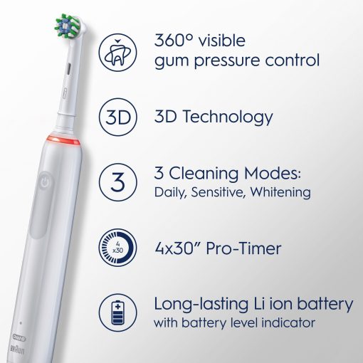 Eltandborste Pro3 White + Extra Refill - Image 3