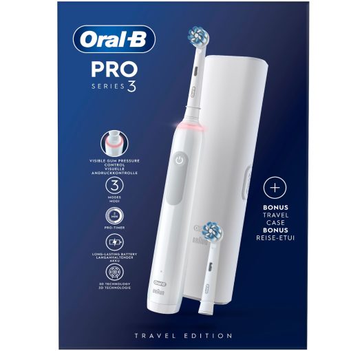 Eltandborste Pro3 White + Extra Refill + TC - Image 6