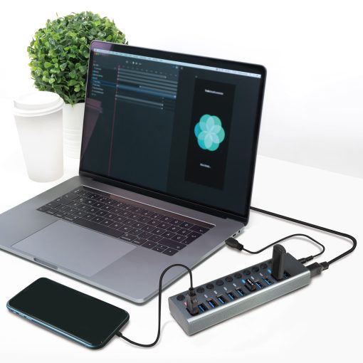 USB-hub 10+1-port med separata På/Av-knappar USB 3.2 Gen 1 - Image 10