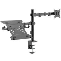 Monitorfäste 17-32" med hållare för laptop/surfplatta 10-15,6"