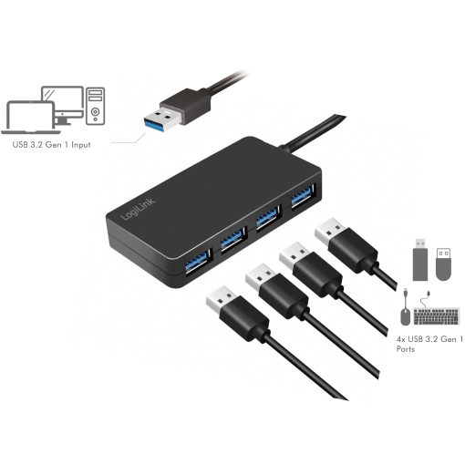 USB 3.0-hub (3.2 Gen1) 4 USB-A-portar - Image 13