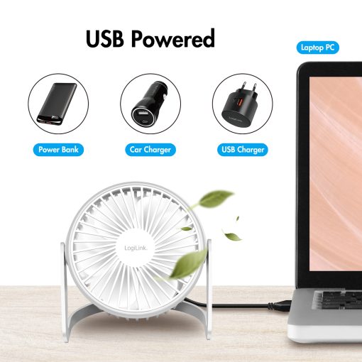 USB-fläkt Ø12,7 cm Vit - Image 21