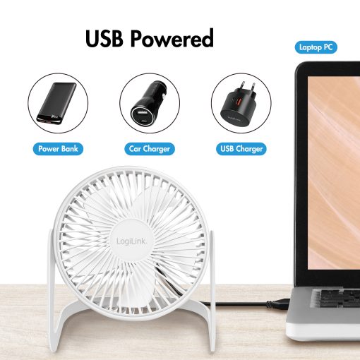 USB-fläkt Ø15,24 cm Vit - Image 12