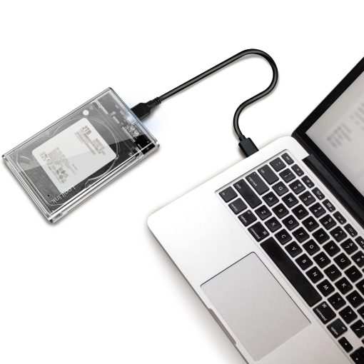 Hårdiskkabinett 2,5" SATA USB 3.0 Skruvfri design Transparent - Image 11