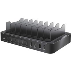 Laddningsstation 10 portar 6st USB-C + 4st USB-A PD/QC3.0 120W