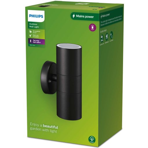 Kylis Väggarmatur Up-/downlight (2xGU10-sockel) IP44 Rostfritt stål Svart - Image 13